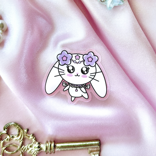 flowery bunny sticker