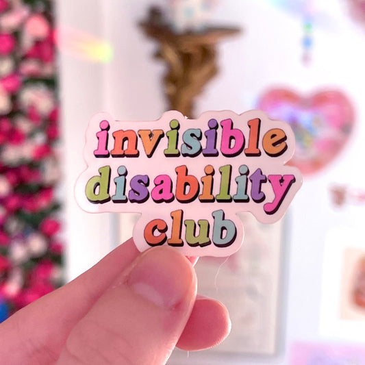 invisible disability club sticker