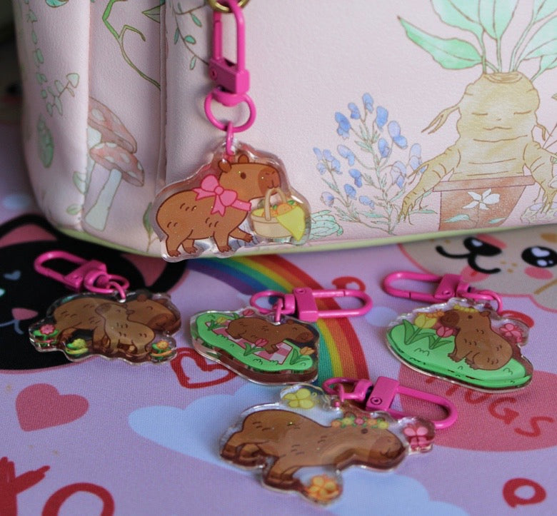 Epoxy Capybara Keychains