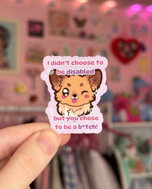 I didn’t choose to be disabled Sticker