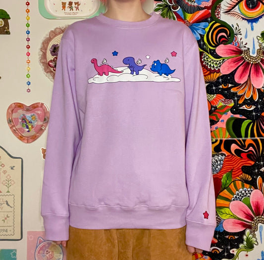 purple skies sweater (RUNS VERY SMALL)