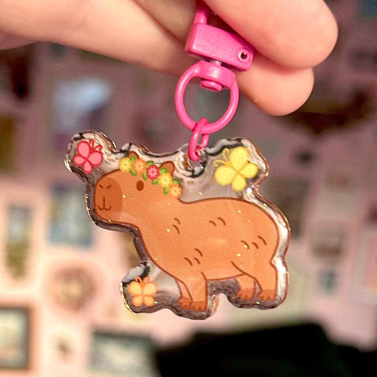 Epoxy Capybara Keychains