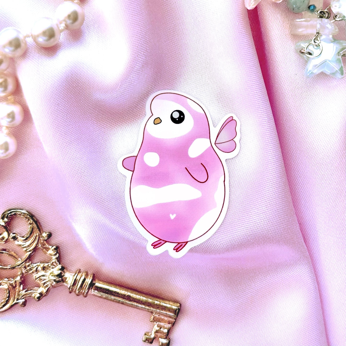 pink lovebird sticker