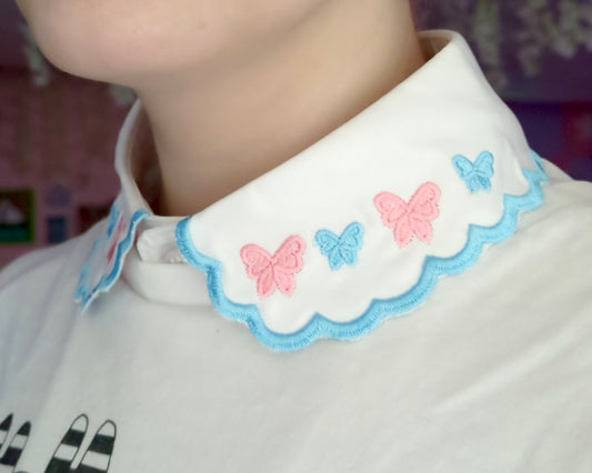 butterfly fake collar