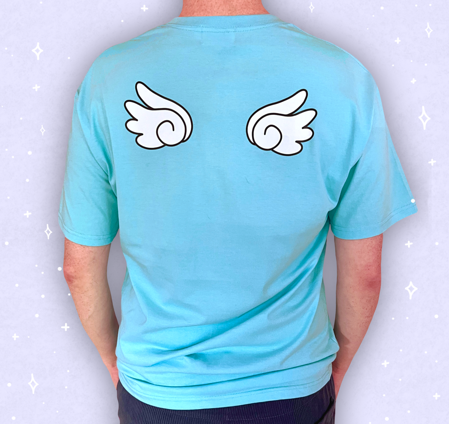 cotton candy dinosaur shirt (runs small)