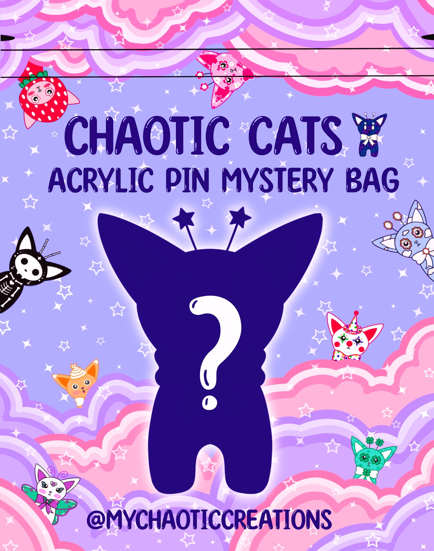 10 acrylic PIN mystery bag bundle (1 of each design)