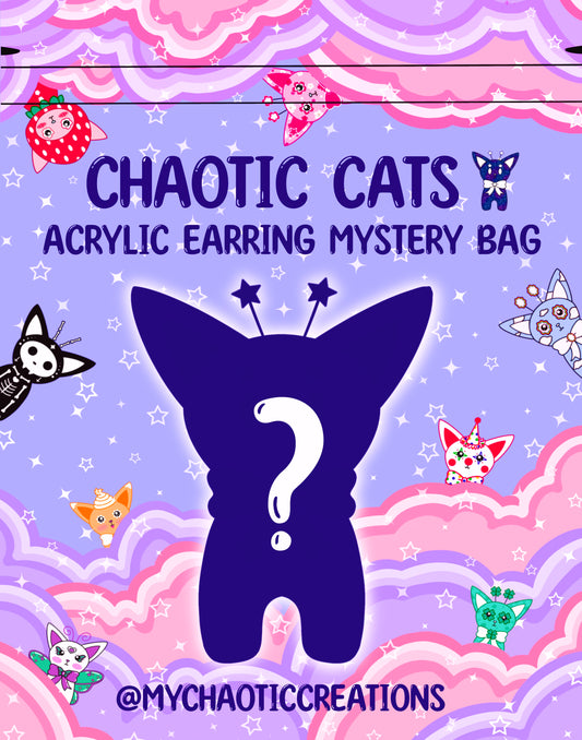 10 acrylic EARRING mystery bag bundle (1 of each design)